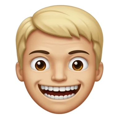 face with clenched teeth and dark stormy background sticker