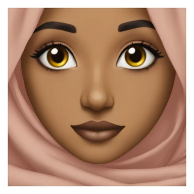aesthetic hijabi light skin somali pretty long lashes  sticker