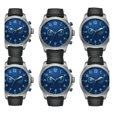 dark blue 
realistic wrist watch sticker