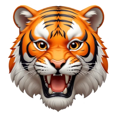 LSU tiger fierce expression sticker