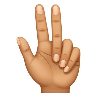 This emoji:🤙 but the lowest tumb is cut sticker
