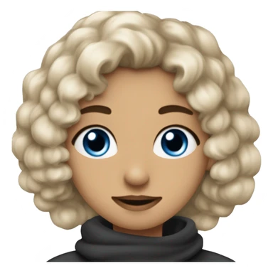 Créé des amoureux qui marche ne filles veux des yeux bleus avec les cheveux noirs lisse et un garçon avec les cheveux bouclés noir et les yeux noirs  sticker