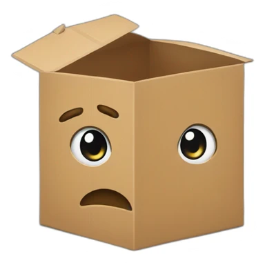 sad empty box sticker