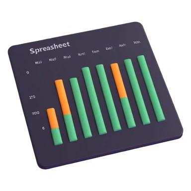 spreadsheet with rows and columns sticker