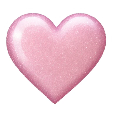 light Pink glitter heart sticker