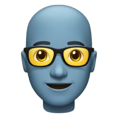 bald geek sticker
