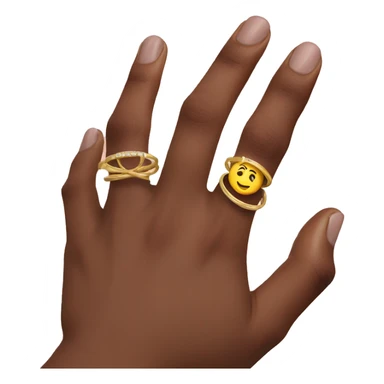 Multiple rings on hand sticker