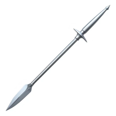 long steel spear with a sharp tip sticker