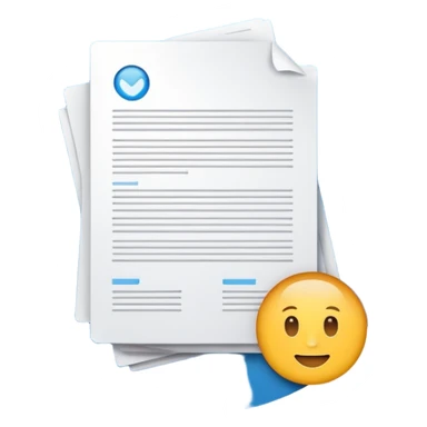 realistic documents with title page white color sticker