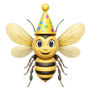 party hatted bee sticker