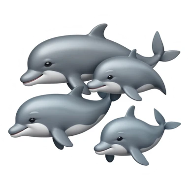 Five porpoises sticker