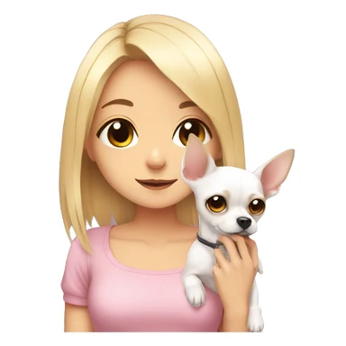 cute anime girl with a chihuahua sticker