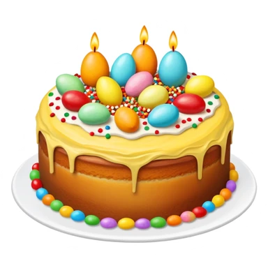 Spanish Easter cake with colorful decorations sticker