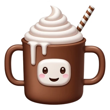 hot cocoa with marshmellows sticker
