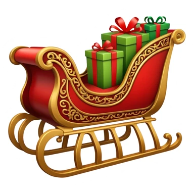 Christmas sleigh sticker