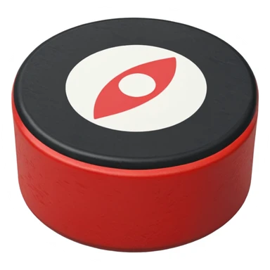 ice hockey ball disk (#00A3E0) and red (#F9423A) sticker