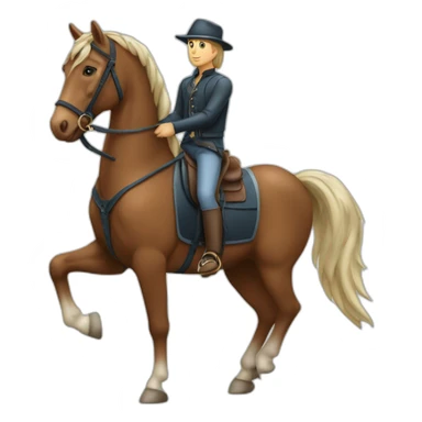 Cheval qui monte un humain sticker