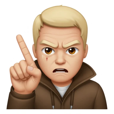 Middle finger angry  sticker