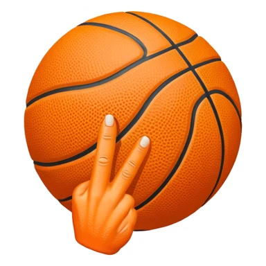 Basketball shows middle finger sticker