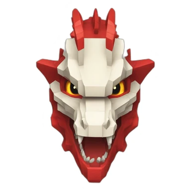head cranial Red dragon Minecraft delegate sticker
