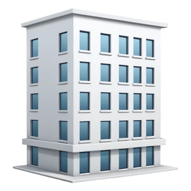 apartment building white sticker