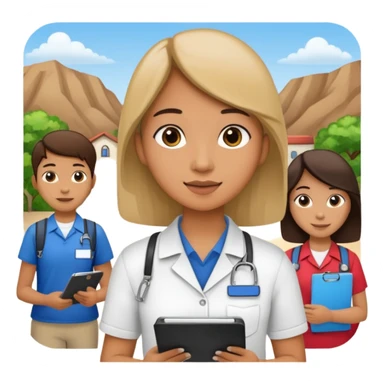 Student Leader + clipboard, Tour Group. sticker