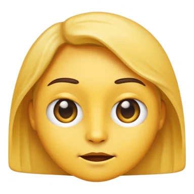 A regular emoji giving a side eye to the viewer sticker