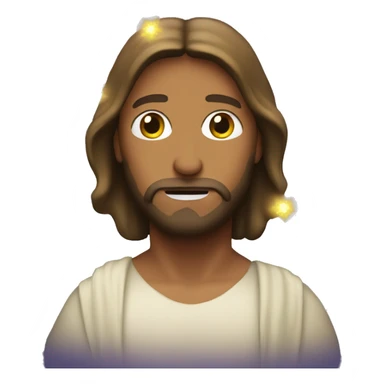 Jesus wearing Christmas lights  sticker