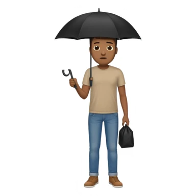Street Umbrella Walker black man sticker