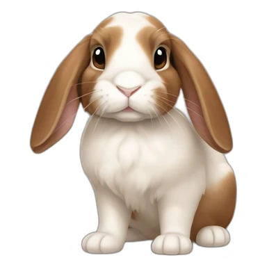 brown-dot-lop-ear-bunny sticker
