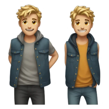 two best friends boys  sticker