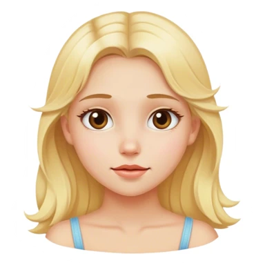 A blonde girl brain rot  sticker