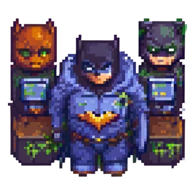 2д дом в стиле gotham city sticker