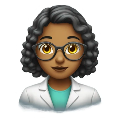 girl scientist sticker