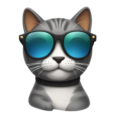 Cool cat relaxing wearing sunglasses sticker