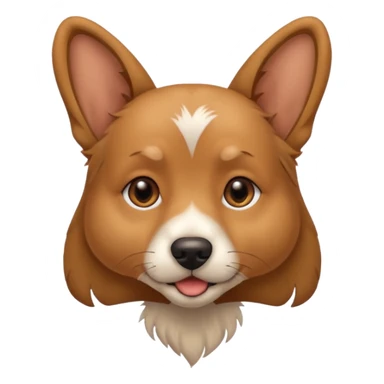 dog with ear piercing  sticker