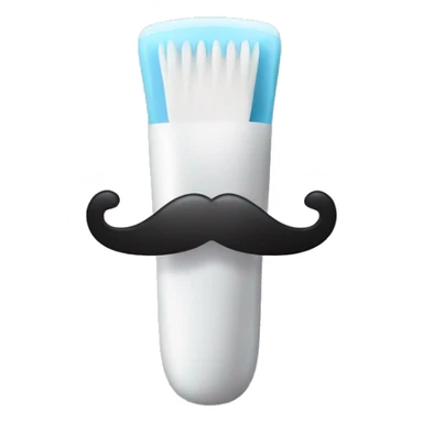 Toothbrush Style Mustache sticker