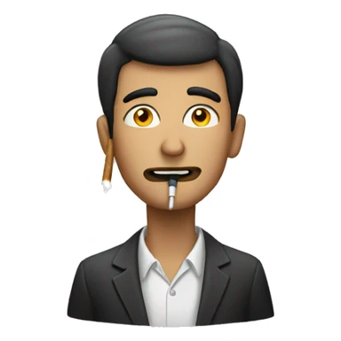 Guy smoking a cigarette  sticker