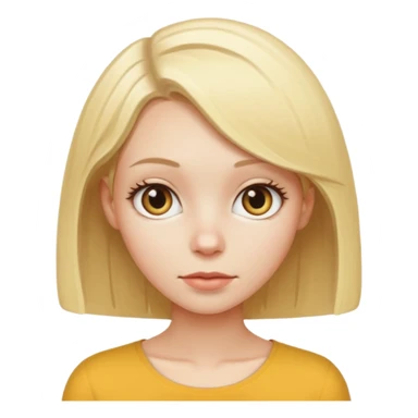 skinny white girl blonde bob sticker