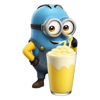Minion drinking banana milkshake sticker