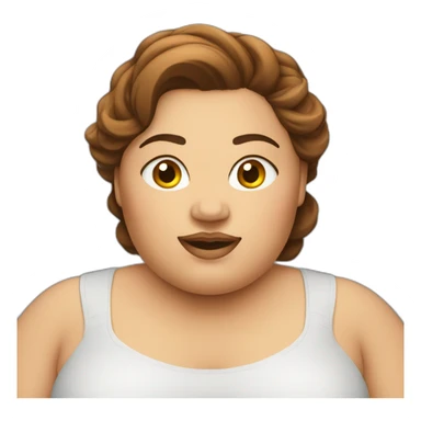 obese-woman-big-belly-cheveux-marron sticker