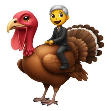 Turkey riding a human sticker