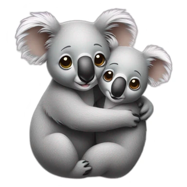 Koala hugging another koala sticker
