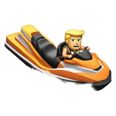 Donal trump jet skiing sticker