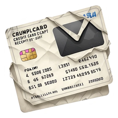 credit card receipt sticker