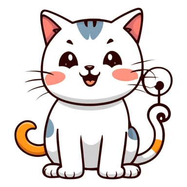 cat singing a song sticker