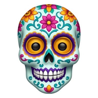 Calavera facial mask sticker