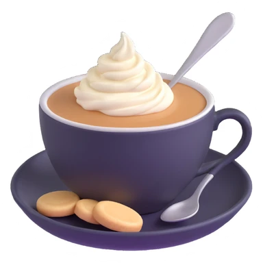 Raf coffee with cream and vanilla sugar sticker