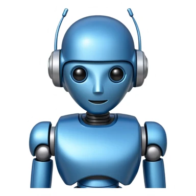 blue artificial intelligence robot sticker