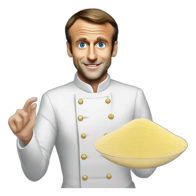 Emmanuel Macron love so much flour sticker